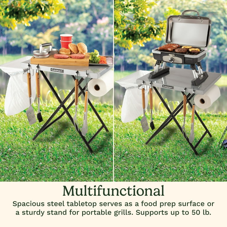 Cuisinart Fold 'n Go Prep Table, Portable Folding Table and Grill