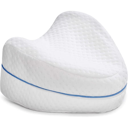 Leg & Knee Foam Support Pillow - Soothing Relief for Sciatica, Back, HIPS, Knees, Joints(Blue liner)