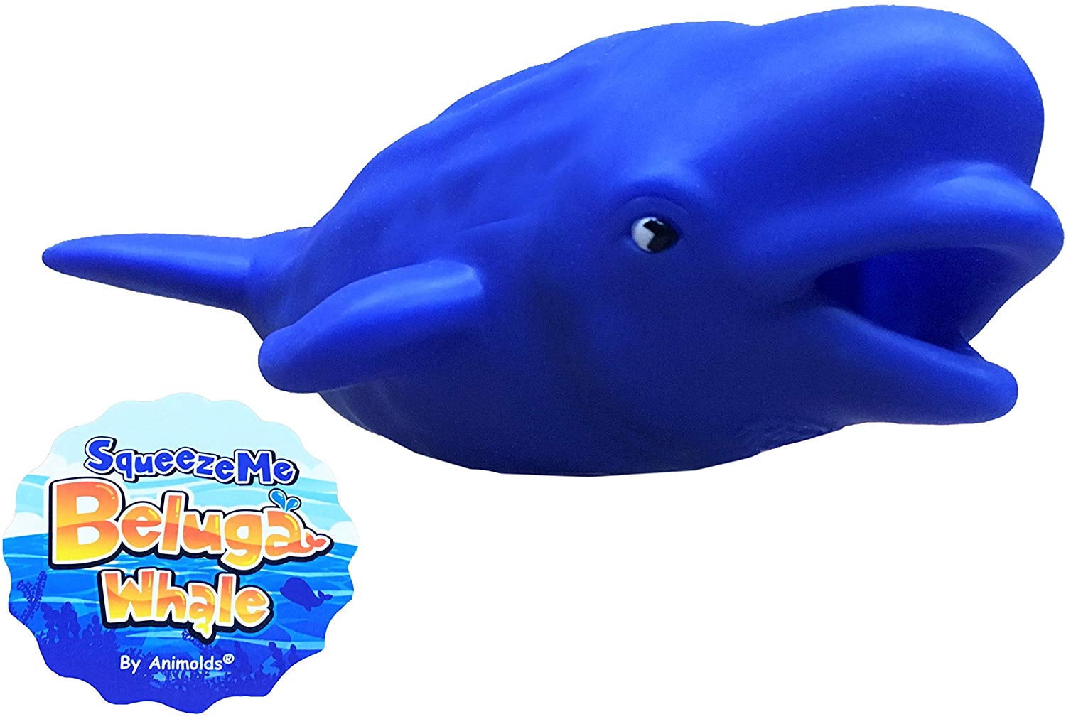 Squeeze Me Beluga By Animolds Beautiful Deep Sea Plastic Animals 4 Color Varieties Great Toy for