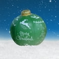 thumbnail image 6 of Light Up PVC Inflatable Christmas Ball,24 Inch Large Outdoor Decorated Ball Outdoor Christmas Decorations,New Years Christmas Ornaments with Light,Remote for Yard & Pool Decorations (Green), 6 of 8