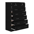 thumbnail image 5 of Home Furniture Cindy 7 Drawer Chest Wooden Dresser with Lock - Black, 5 of 7