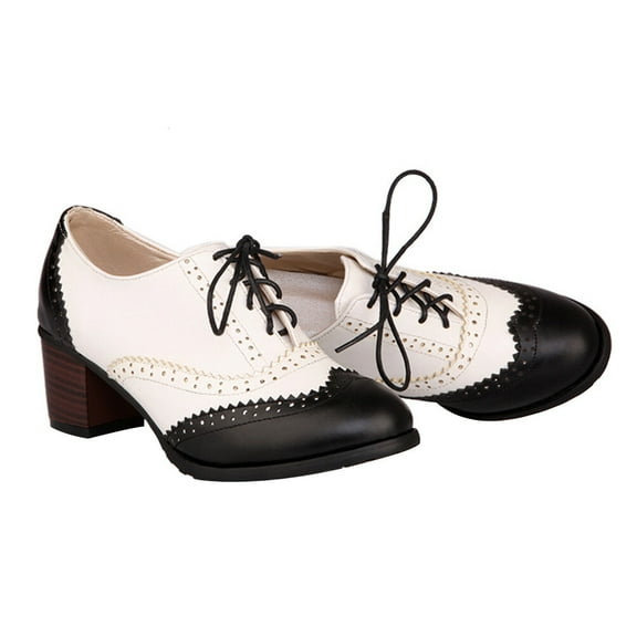 LEORX 1 Pair of Women High Heels Shoes Black Lacing Style Artificial PU for Women Party Wearing