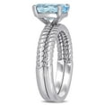 thumbnail image 3 of Everly Women's Aquamarine 14k White Gold Bridal Set, 3 of 8