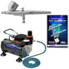 GRAVITY Dual-Action AIRBRUSH KIT SET Air Compressor Spray Auto Paint Hobby Craft