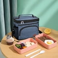 thumbnail image 5 of Rbaofujie Boîte à Lunch pour Femmes Sac à Lunch Isolé pour Femmes Hommes Boîte à Lunch Réutilisable pour Bureau Pique-Nique Randonnée Plage Sac Fourre-Tout Glacière Étanche Organisateur avec Bandoulière Ajustable Sac à Lunch pour Hommes, 5 of 5
