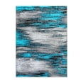 thumbnail image 2 of Masada Rugs Modern Contemporary Area Rug, Turquoise Grey Black (6 Feet X 9 Feet), 2 of 6