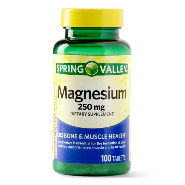 Spring Valley Magnesium Tablets, 250 mg, 100 Ct
