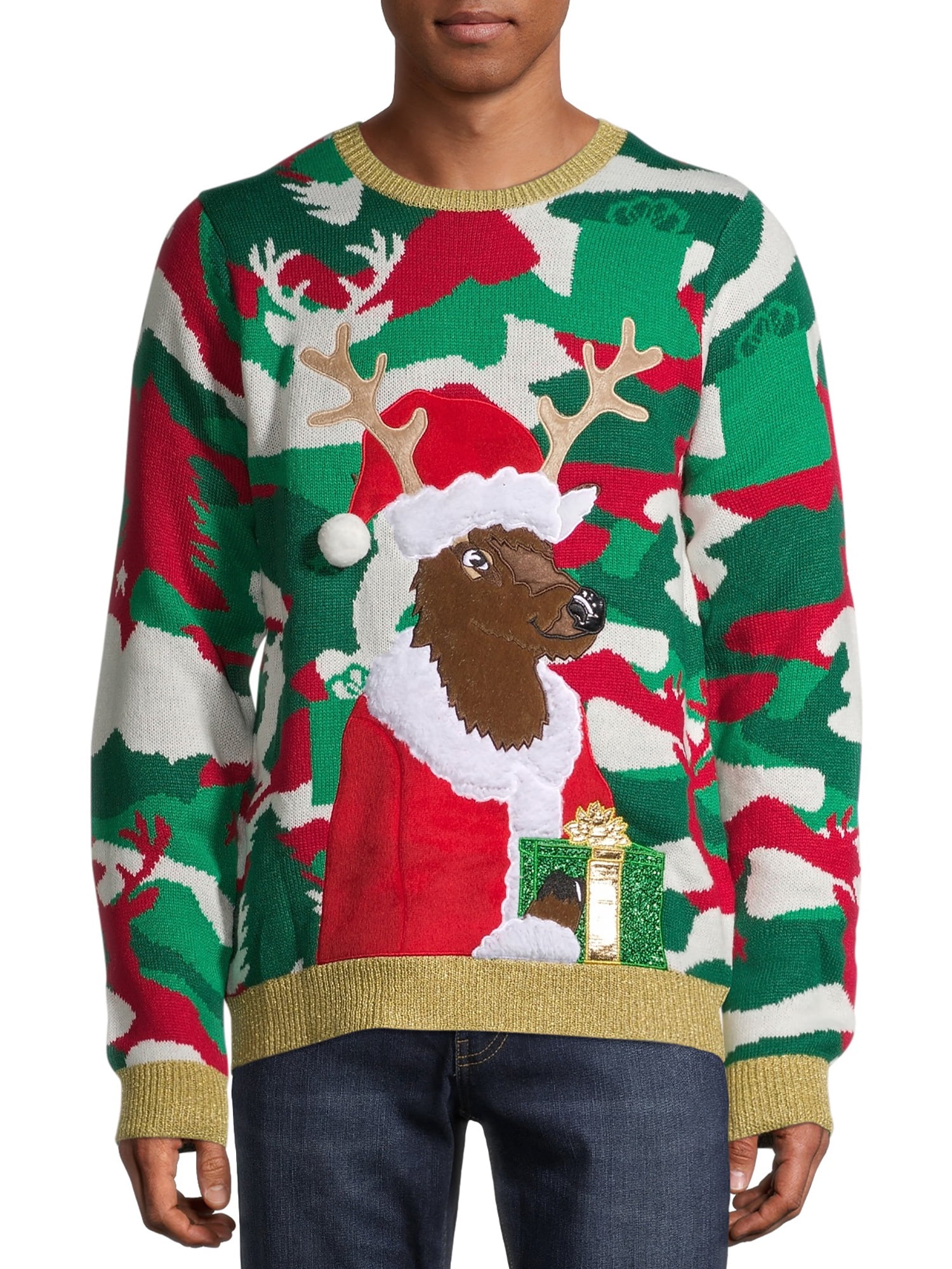 Holiday Time Men's and Big Men's Ugly Christmas Sweater