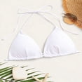 thumbnail image 2 of Krdevn Women's Triangle Halter Bikini Top Tie Front Swimwear for Beach and Pool,XL, 2 of 4