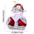 thumbnail image 3 of Anhility 3D Santa Plush Christmas Tree Ornaments Xmas Decorative Hanging Ornaments Santa Reindeer Snowman Bear for Holiday Party Decor Kids Gifts Indoor Outdoor, 5.51×4.33in, 3 of 6