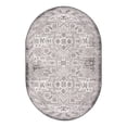 thumbnail image 3 of Unique Loom Outdoor Aztec Collection Area Rug - Coba (5' 3" x 7' 10" Oval Charcoal Gray/Ivory), 3 of 6