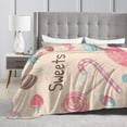 thumbnail image 6 of ZNDUO Cute Pink Candy Pattern Throw Blanket, Lightweight Cozy Soft Throw Blanket for Couch, 40"x30" Throw Blankets for Bed, 6 of 8