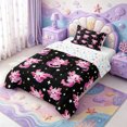 thumbnail image 2 of Manfei Ocean Axolotl Twin Comforter Sets,Watercolor Amphibian Bedding Set,Colorful Stars Reversible,2pcs,1 Comforter and 1 Pillowcase, 2 of 7