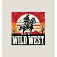 thumbnail image 2 of Wild West Cowboy Sunset Ride Adult Sand Long Sleeve Hoodie-XL, 2 of 3