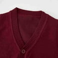 thumbnail image 6 of Atogsazn Toddler Boys V Neck Knitted Tank Top Casual Sleeveless Winter Sweater Pullover Warm Vest Clothing 02-Wine 9-10 Years Fashion, 6 of 7
