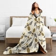 thumbnail image 5 of KLL Fleece Blanket Plush Throw Blanket Flying Bees1 ,Soft Fuzzy Cozy Flannel Blanket for Couch Sofa Bed.(80"x60" ), 5 of 7