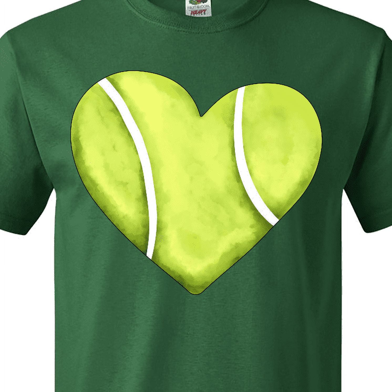 Inktastic Tennis Ball in Heart T-Shirt