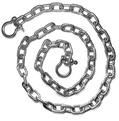 Stainless Steel 316 Anchor Chain 4mm or 5/32" by 6' long with quality shackles 