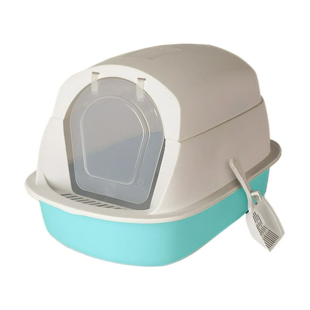 Hooded Cat with Lid Cat Litter Tray Enclosed and Covered Cat Toilet Large Cat for Indoor Cats with Door Pet Green Walmart