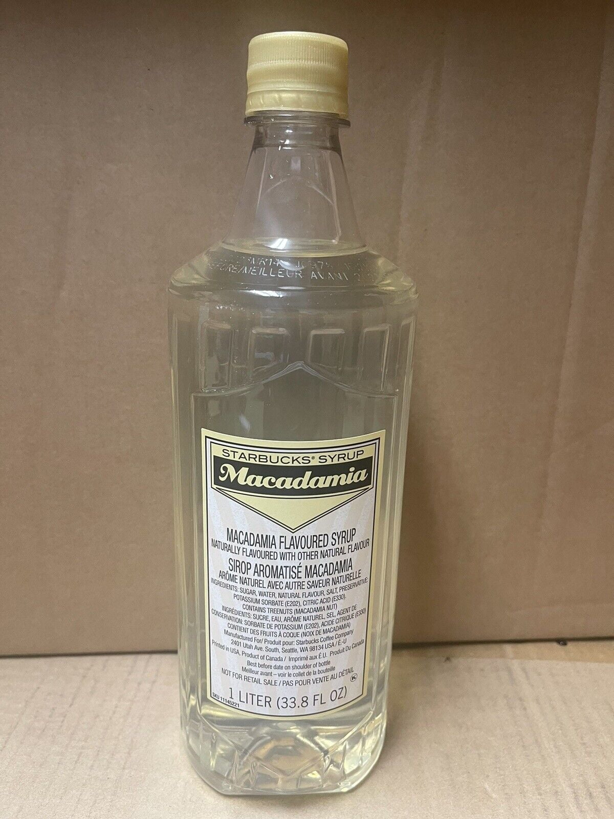 RARE Starbucks Macadamia Syrup Limited Edition Syrup (1Liter