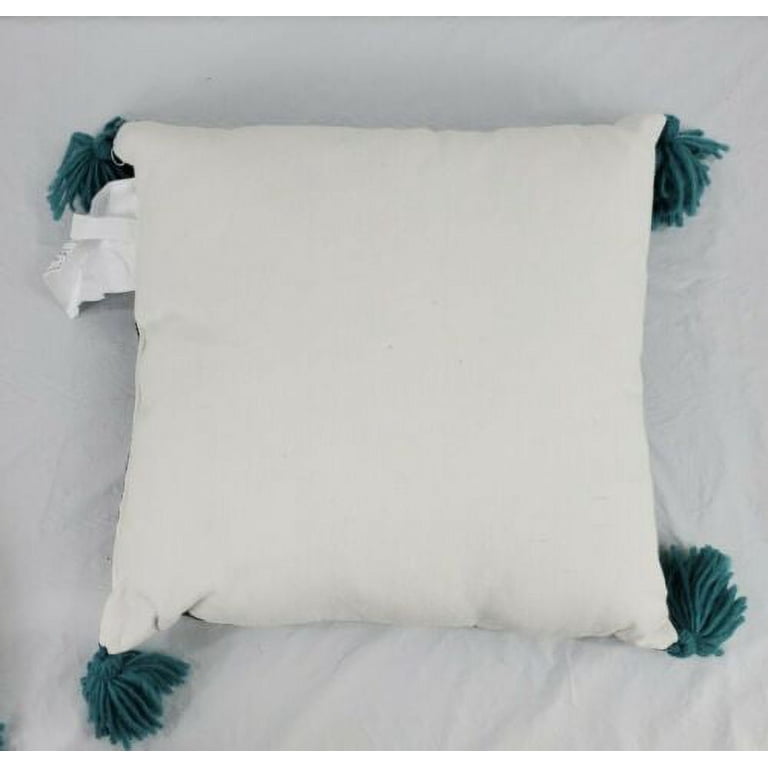 Bullseye Playground Target Palm Leaf 14 x 14 Tassel Trim Throw