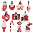thumbnail image 2 of 2 piezas/juego de adornos colgantes para árbol de Navidad, bastón de caramelo rojo y blanco, regalos de Navidad para el hogar, decoración navideña de Año Nuevo 2024, 2 of 5