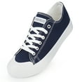 thumbnail image 6 of JENN ARDOR Women's Canvas Sneakers Low Top Shoes Clearance Women Shoes Drak Blue Size 6.5, 6 of 9