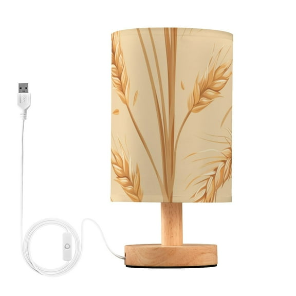 Wheat Cartoon Table Lamp with USB Port LED Warm Light Lamp Night Light Home Decor