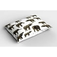 thumbnail image 2 of Ambesonne Forest Pillow Sham 2 Pack, s Tusk Ear, 36"x20", Sepia White, 2 of 3