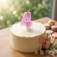 thumbnail image 5 of Number Birthday Candle, Glitter Pink Floral, 1 Piece,Suitable for Birthday Party Cake Decoration, 5 of 5