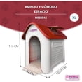 thumbnail image 4 of Casa Para Perro Q Perrón Raza Extra Grande Color Rojo, 4 of 7