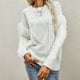 thumbnail image 4 of Blusa de suéter de punto de moda de gran tamaño con borlas de manga larga y cuello redondo para mujer Fridja ghj987+4699, 4 of 9