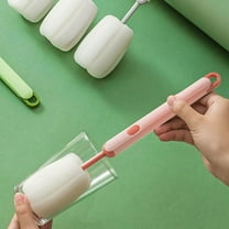 Bottle Brush Water Cup Cleaner,Non-slip and Ergonomic Handle,Long Handled Cup Washing Brush Cleaning Sponge Brush,Cleaning Neck Bottles,Baby Bottles,Water Bottles,Tumblers