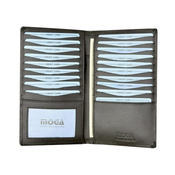 Moga High End Quality Handmade Leather Bifold Credit Card Holder 91529