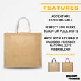 thumbnail image 2 of Fresno Eco Friendly Jute Tote Bags Set of 10, Bulk Pack - Reusable, Great for Tradeshows, Grocery, Shopping and Outdoor Events - Light Beige, 2 of 5