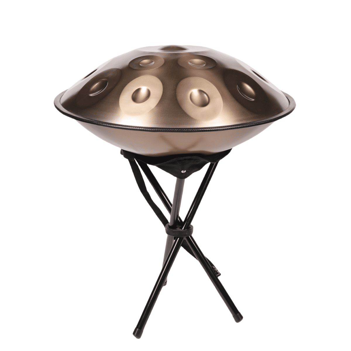 Latourreg 440HZ 12Tones Golden Handpan Drum 22inch D Minor Steel Tongue Drum with Soft Bag