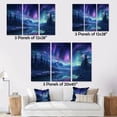 thumbnail image 4 of Designart "Aurora Borealis Magic I" Aurora Borealis Metal Wall Art Set, 4 of 5
