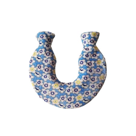 1400ml Hot Water Bottle Bag Cover U-shaped Hot Water Bag Cover Shoulder Warm Removable Coral Fleece For Water Bag Cover 5 Colors Bule Yellow Purple Red White Only Cover No Water Bottle