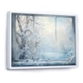 thumbnail image 3 of Designart "Winter River View from Window IV" Extra Large Landscapes Framed Wall Art - Traditional White Winter Landscape Entryway Framed Wall Art, 3 of 7