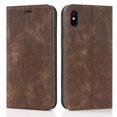 thumbnail image 1 of TECH CIRCLE for Apple iPhone XS Max Wallet Case,Durable Solid Color PU Leather Full Protection Magnetic Closure Flip Stand RFID Blocking Card Slots Phone Cover,Brown, 1 of 10