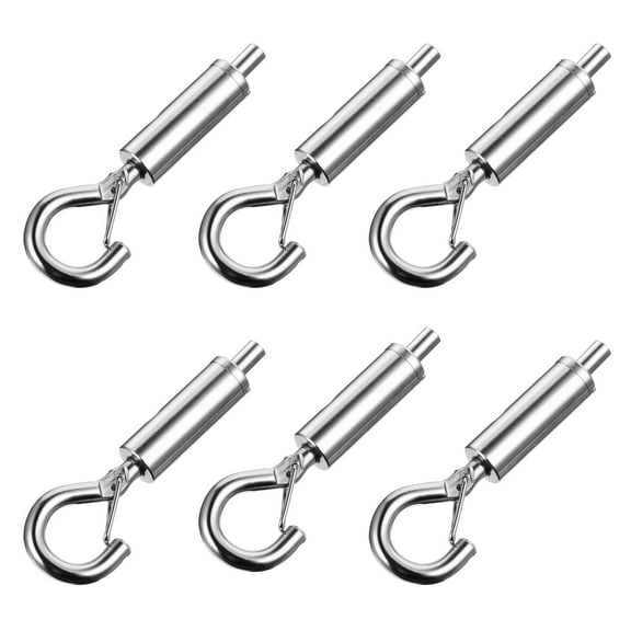 WHAMVOX Copper Hook and Eye Turnbuckle for Cable Suspension with Ball Bead Lock Design 6 Pcs Silver