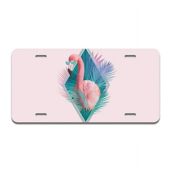 Flamingo Vice Aluminum License Plate