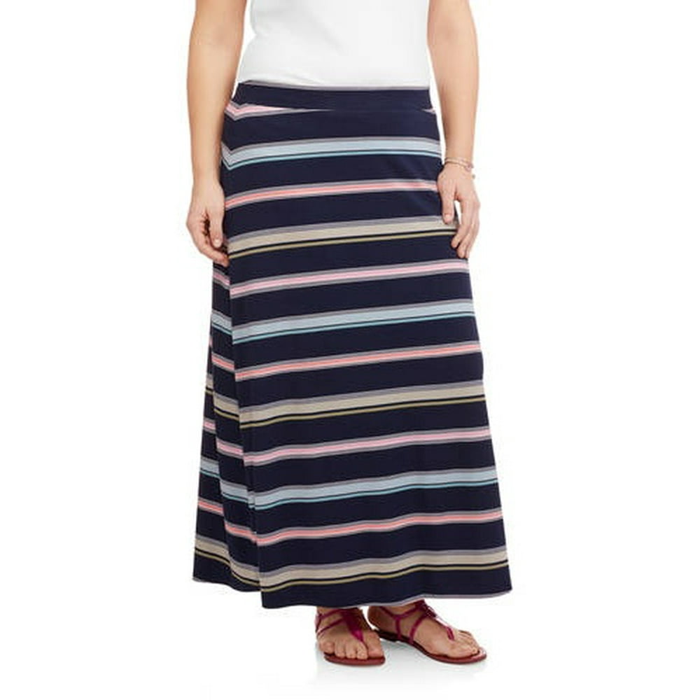 Faded Glory - Women's Plus Maxi Skirt - Walmart.com - Walmart.com