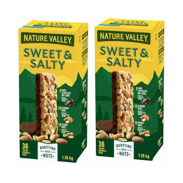 Nature Valley Bars, Sweet & Salty Granola, Variety Pack 35 g (1.2 oz), 36-count (2 PACK)