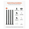 thumbnail image 5 of Cable Railing Post 4-Pack, 42 Inch Stainless Steel Deck Posts with Pre-Drilled Holes, Black Horizontal Railing Kit for Stairs, Porches, Balconies, 5 of 7