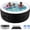 Black Round 4 Person, variant on Outdoor Inflatable Hot Tub for 4 to 6 Person, Square 240 Gallon Portable Hot Tub Spa with Control Panel, Blow Up Spa Bathtub with 130 Bubble Air Jets, Filter