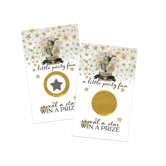 Paris Adventure Scratch Off Game Cards - 30 Pack, Elegant Wedding Favors by Paper Clever Party