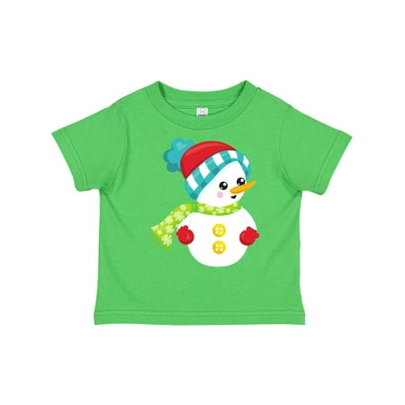 

Inktastic Snowman With Hat Scarf Gloves Carrot Nose Gift Toddler Boy or Toddler Girl T-Shirt