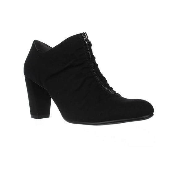 Womens Aerosoles Fortunate Front Zip Scrunch Ankle Boots, Black