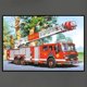 thumbnail image 3 of Camión Bomberos Con Diamantes Redondos Pintura Diamantes Resina 30x40CM Z1252, 3 of 9